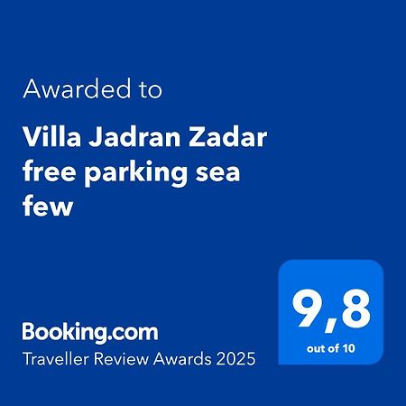 Villa Jadran Zadar Free Parking Sea View Exterior photo